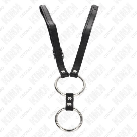 KINK Podwojny Pierścień Metalowy z Paskiem Skorzanym 112 cm 3,8/5 cm KINK Podwojny Pierścień Metalowy z Paskiem Skorzanym 112 cm 3,8/5 cm