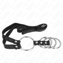 KINK Zestaw 4 Metalowych Pierścieni z Paskiem Skorzanym 112 cm, 3,8-5 cm