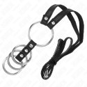 KINK Zestaw 4 Metalowych Pierścieni z Paskiem Skorzanym 112 cm, 3,8-5 cm