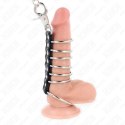 KINK Zestaw 7 metalowych pierścieni 3,8-5 cm na łańcuchu 100 cm