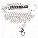 KINK Zestaw 7 metalowych pierścieni 3,8-5 cm na łańcuchu 100 cm