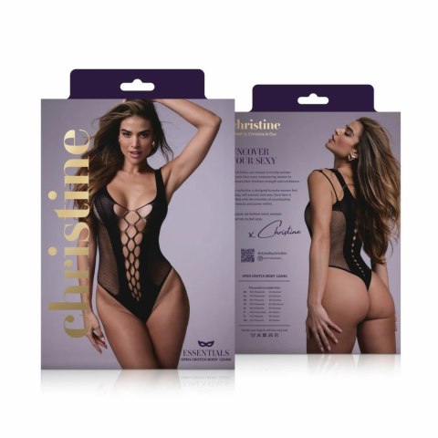 Passion Body Leana Black - elastyczne body z otwartym krokiem Passion Body Leana Black - elastyczne body z otwartym krokiem