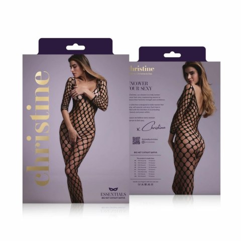 Passion Safiya czarny kombinezon z siateczki elastycznej open-crotch Passion Safiya czarny kombinezon z siateczki elastycznej open-crotch