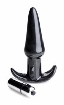 XR Brands Nexus gładka wibrująca zatyczka anatomiczna czarna 10 cm