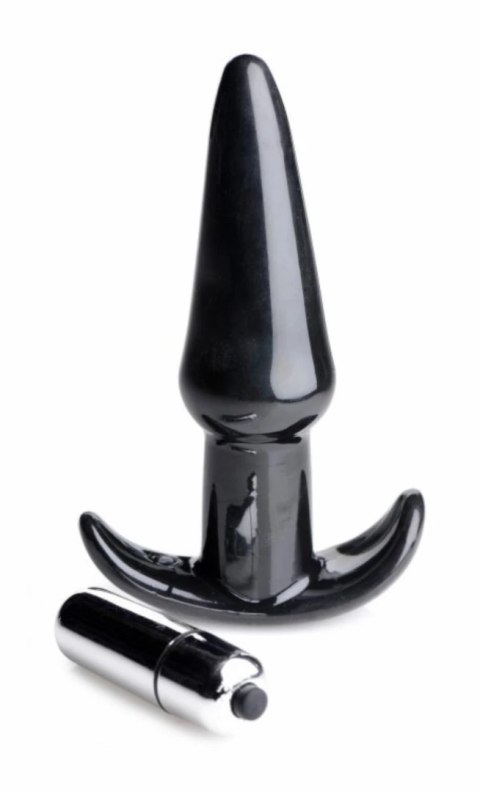 XR Brands Nexus gładka wibrująca zatyczka anatomiczna czarna 10 cm XR Brands Nexus gładka wibrująca zatyczka anatomiczna czarna 10 cm