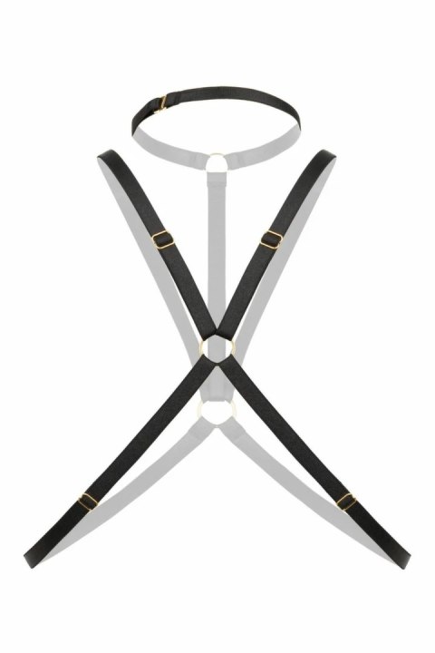 Secret Love Strappy Harness Bralette czarny - modny elastyczny model Secret Love Strappy Harness Bralette czarny - modny elastyczny model