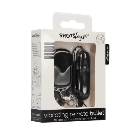 Shots VibraPlay Bullet - Model z pilotem, 10 trybow, czarny Shots VibraPlay Bullet - Model z pilotem, 10 trybow, czarny