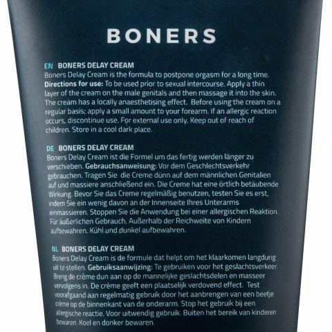 Boners Delay Cream 50 ml - krem wydłużający czas aktywności Boners Delay Cream 50 ml - krem wydłużający czas aktywności