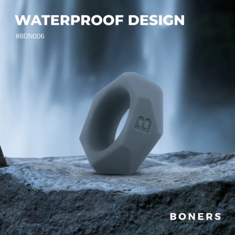 Boners Diamond - elastyczny pierścień anatomiczny, szary, uniwersalny rozmiar Boners Diamond - elastyczny pierścień anatomiczny, szary, uniwersalny rozmiar