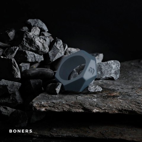 Boners Diamond - elastyczny pierścień anatomiczny, szary, uniwersalny rozmiar Boners Diamond - elastyczny pierścień anatomiczny, szary, uniwersalny rozmiar