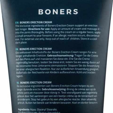 Boners Krem pielęgnacyjny z Ginkgo Biloba 100ml do masażu intymnego Boners Krem pielęgnacyjny z Ginkgo Biloba 100ml do masażu intymnego