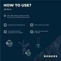Boners T-shape - silikonowy pierścień anatomiczny z regulacją, czarny