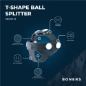 Boners T-shape - silikonowy pierścień anatomiczny z regulacją, czarny