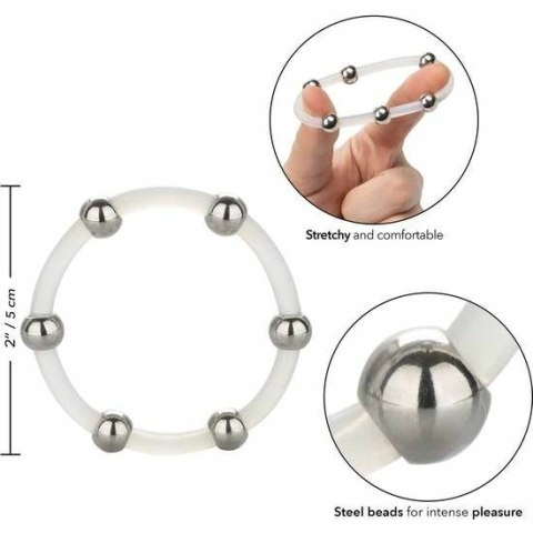 CalExotics Pierścień silikonowy XL ze stalowymi kulkami, średnica 5 cm CalExotics Pierścień silikonowy XL ze stalowymi kulkami, średnica 5 cm