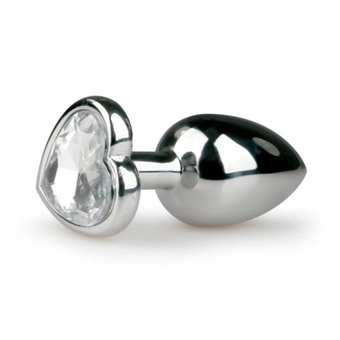 Diogol Plug Aluminiowy z Kryształem Serce Srebrny Rozmiar S Diogol Plug Aluminiowy z Kryształem Serce Srebrny Rozmiar S