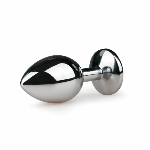 Dream Toys Metalowy korek anatomiczny Silver/Clear M z kryształem Dream Toys Metalowy korek anatomiczny Silver/Clear M z kryształem