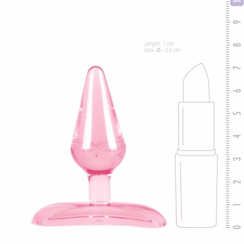 Dream Toys Pink Mini Plug z motywem motyla i przyssawką 7 cm Dream Toys Pink Mini Plug z motywem motyla i przyssawką 7 cm