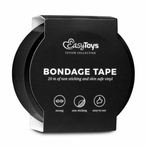 EasyToys Black Tape 20m - wielofunkcyjna taśma do zabaw intymnych EasyToys Black Tape 20m - wielofunkcyjna taśma do zabaw intymnych