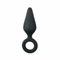 EasyToys Korek anatomiczny z uchwytem silikonowy czarny S