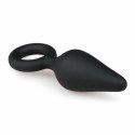 EasyToys Korek anatomiczny z uchwytem silikonowy czarny S