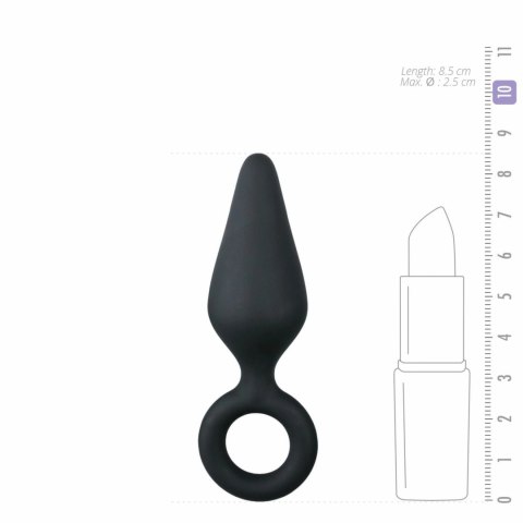 EasyToys Korek anatomiczny z uchwytem silikonowy czarny S EasyToys Korek anatomiczny z uchwytem silikonowy czarny S