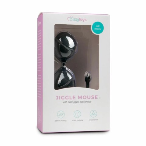 EasyToys Kulki Gejszy Black Double - czarne kulki do treningu mięśni dna miednicy EasyToys Kulki Gejszy Black Double - czarne kulki do treningu mięśni dna miednicy