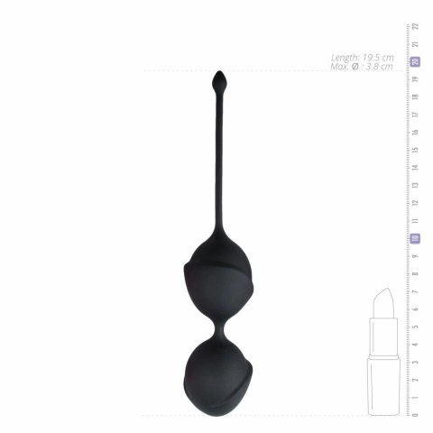 EasyToys Kulki Gejszy Black Double - czarne kulki do treningu mięśni dna miednicy EasyToys Kulki Gejszy Black Double - czarne kulki do treningu mięśni dna miednicy