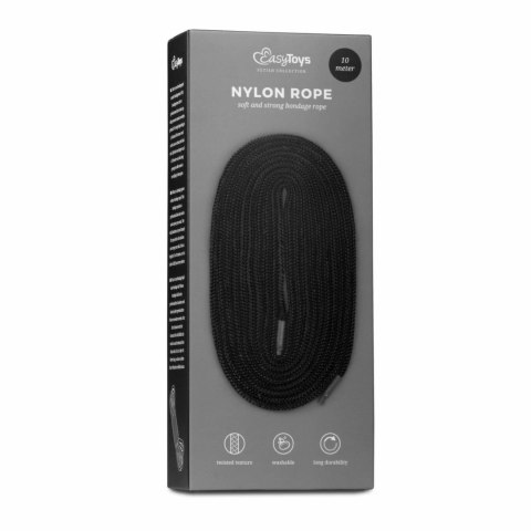 EasyToys Lina wiązania nylonowa czarna 10m wytrzymała i miękka EasyToys Lina wiązania nylonowa czarna 10m wytrzymała i miękka