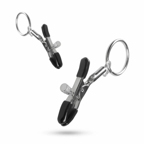 EasyToys Metalowe Zaciski z Pierścieniem - Regulowane, Srebrne EasyToys Metalowe Zaciski z Pierścieniem - Regulowane, Srebrne