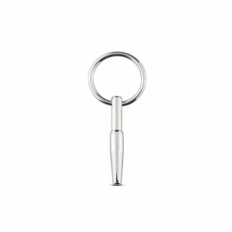 EasyToys Metalowy Korek Intymny Hollow Plug z Uchem 75 mm Srebrny