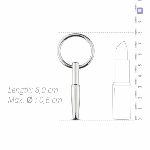 EasyToys Metalowy Korek Intymny Hollow Plug z Uchem 75 mm Srebrny EasyToys Metalowy Korek Intymny Hollow Plug z Uchem 75 mm Srebrny