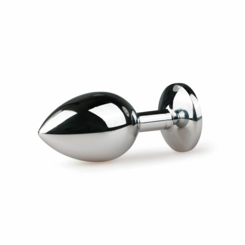 EasyToys Metalowy Plug Anatomiczny Srebrny z Rożowym Kryształem M EasyToys Metalowy Plug Anatomiczny Srebrny z Rożowym Kryształem M