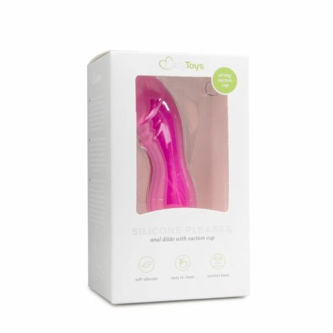 EasyToys Model Pink silikonowy z przyssawką, prążkowana powierzchnia EasyToys Model Pink silikonowy z przyssawką, prążkowana powierzchnia