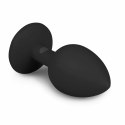 EasyToys Plug anatomiczny silikonowy Small Czarny z kryształem