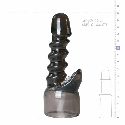 EasyToys Spiral Wand Attachment nasadka spiralna czarna EasyToys Spiral Wand Attachment nasadka spiralna czarna