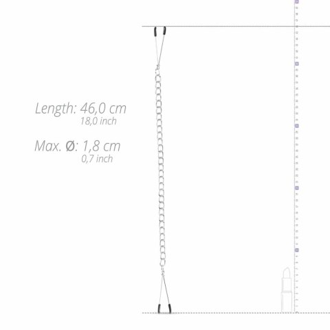 EasyToys Tweezers - Regulowane klamry z łańcuszkiem do ciała, metalowe EasyToys Tweezers - Regulowane klamry z łańcuszkiem do ciała, metalowe