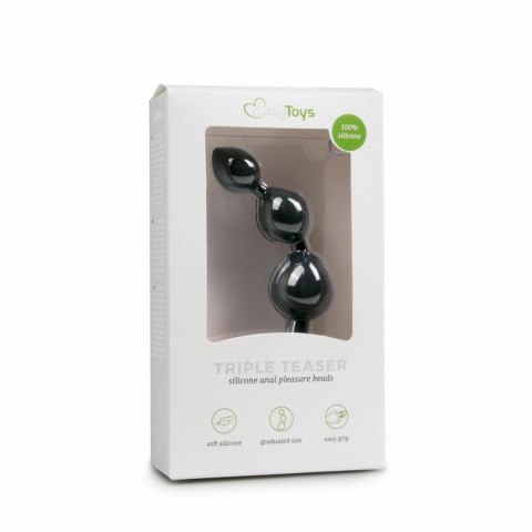 EasyToys silikonowy zestaw koralikow intymnych czarny z uchwytem EasyToys silikonowy zestaw koralikow intymnych czarny z uchwytem