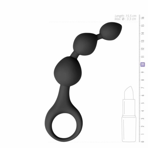 EasyToys silikonowy zestaw koralikow intymnych czarny z uchwytem EasyToys silikonowy zestaw koralikow intymnych czarny z uchwytem