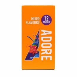 Pasante Adore Flavours prezerwatywy smakowe 12 sztuk - mix kolorow