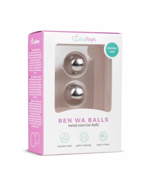 Shots Toys kulki treningowe Ben Wa srebrne 19mm stal nierdzewna Shots Toys kulki treningowe Ben Wa srebrne 19mm stal nierdzewna