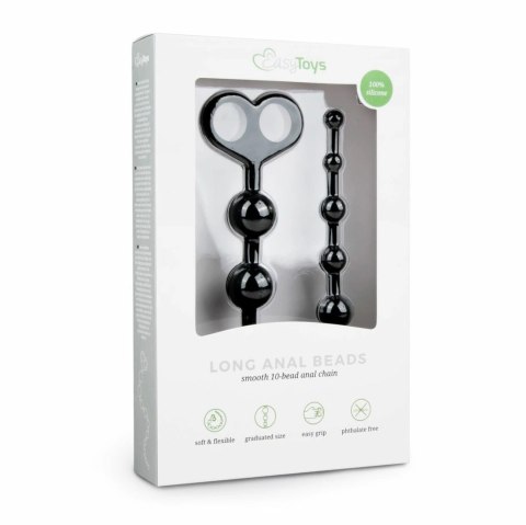 Sinner Gear Długie Koraliki Anatomiczne Black 10-elementowe Sinner Gear Długie Koraliki Anatomiczne Black 10-elementowe
