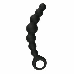 Sinner Gear Korek analny silikonowy z koralikami, czarny, 14 cm