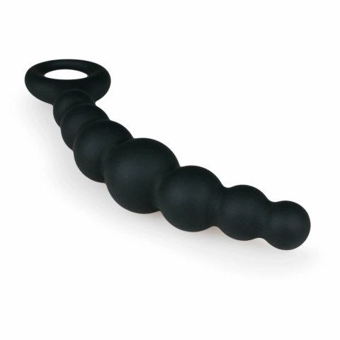Sinner Gear Korek analny silikonowy z koralikami, czarny, 14 cm Sinner Gear Korek analny silikonowy z koralikami, czarny, 14 cm