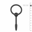 Sinner Gear Small - silikonowa sonda intymna z pierścieniem, czarna