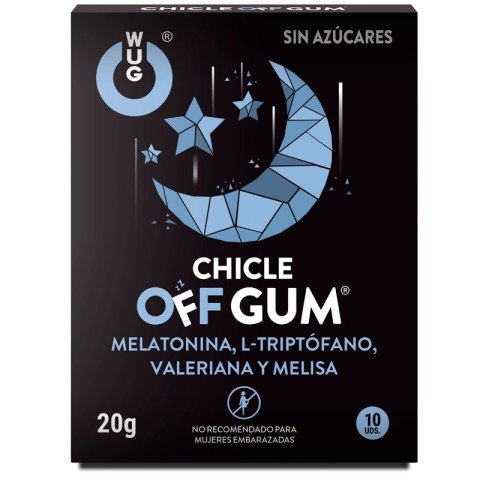 WUG GUM Relax - Guma funkcjonalna z melatoniną, miętowa, 10 szt. WUG GUM Relax - Guma funkcjonalna z melatoniną, miętowa, 10 szt.
