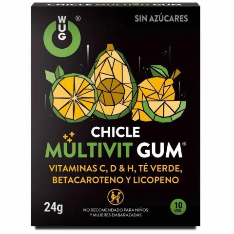 WUG Multivit GUM 10 szt. - guma do żucia z witaminami i zieloną herbatą WUG Multivit GUM 10 szt. - guma do żucia z witaminami i zieloną herbatą