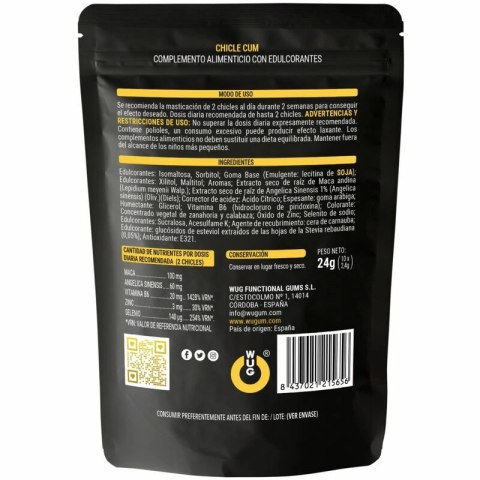 WUG SEX SENSE guma bananowa - 10 szt. wegańska, bez cukru, bez glutenu WUG SEX SENSE guma bananowa - 10 szt. wegańska, bez cukru, bez glutenu