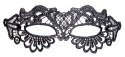 ZADO Black Mask - Elegancka Opaska z Haftem i Oczkami, Czarna