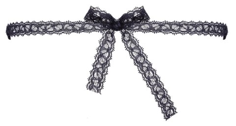 ZADO Black Mask - Elegancka Opaska z Haftem i Oczkami, Czarna ZADO Black Mask - Elegancka Opaska z Haftem i Oczkami, Czarna