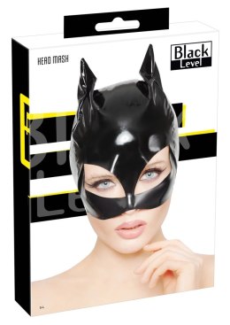 Black Level maska vinylowa z uszami kota czarna S-L poliuretan